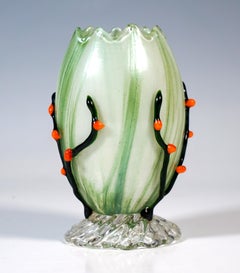 Loetz Art Nouveau Egg-Shaped Vase, Execution 33, Bohemia, Austria-Hungary, 1907