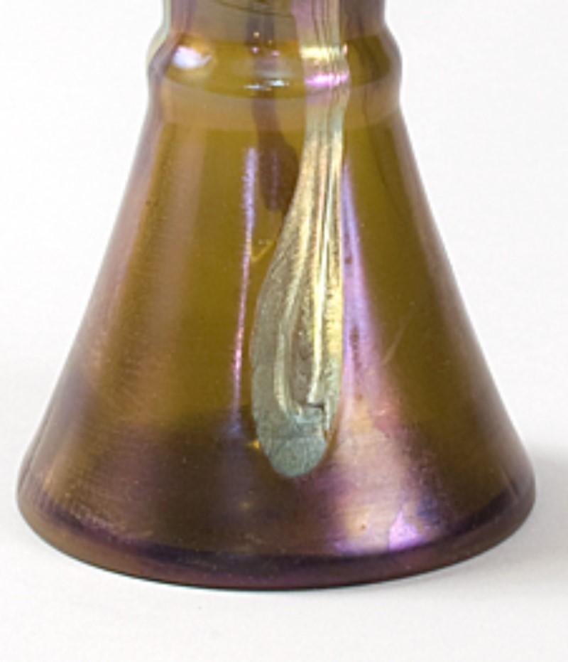 Austrian Loetz Art Nouveau Iridescent Amber Favrile Glass Vase
