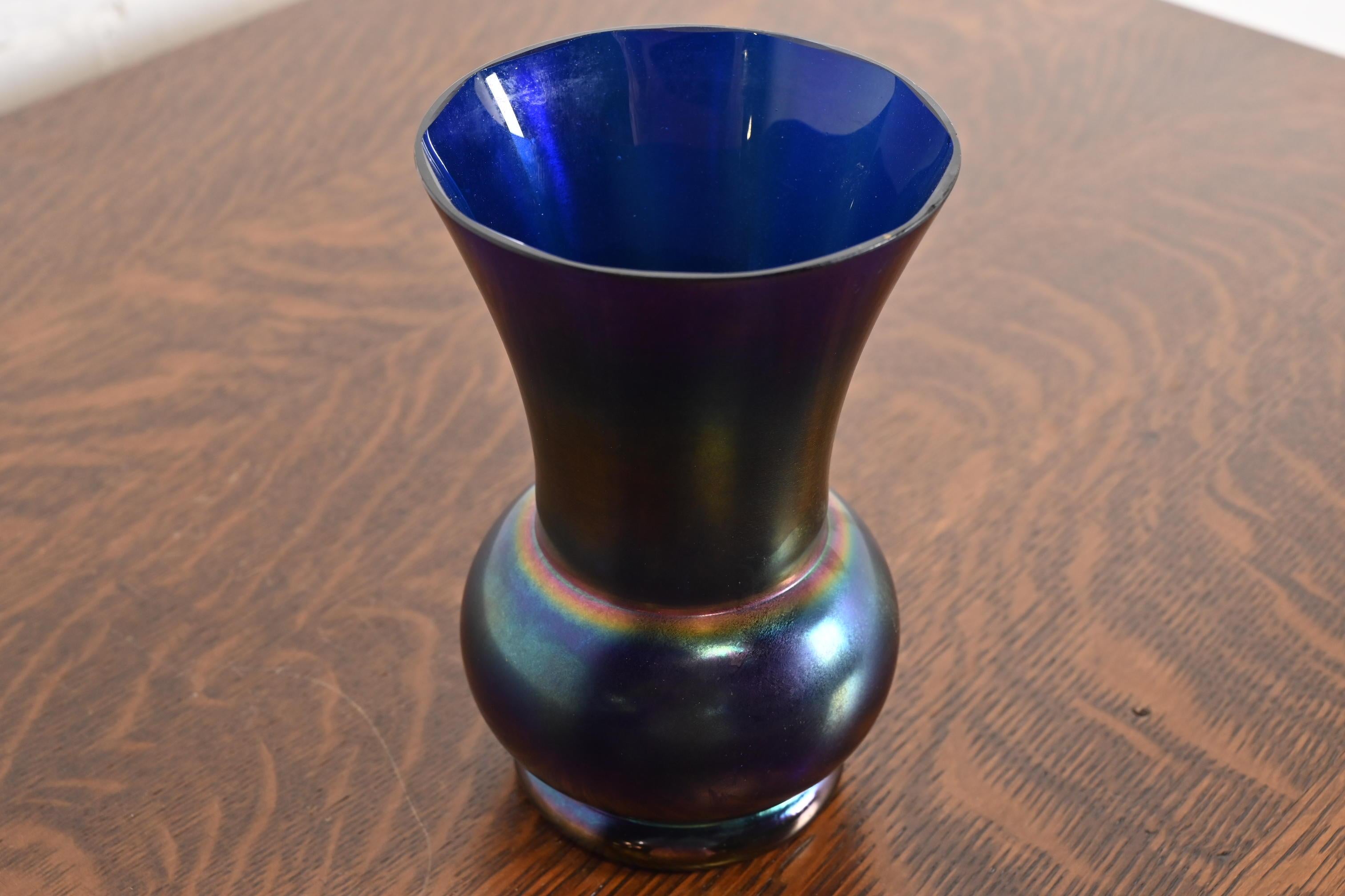20th Century Loetz Art Nouveau Iridescent Art Glass Vase For Sale