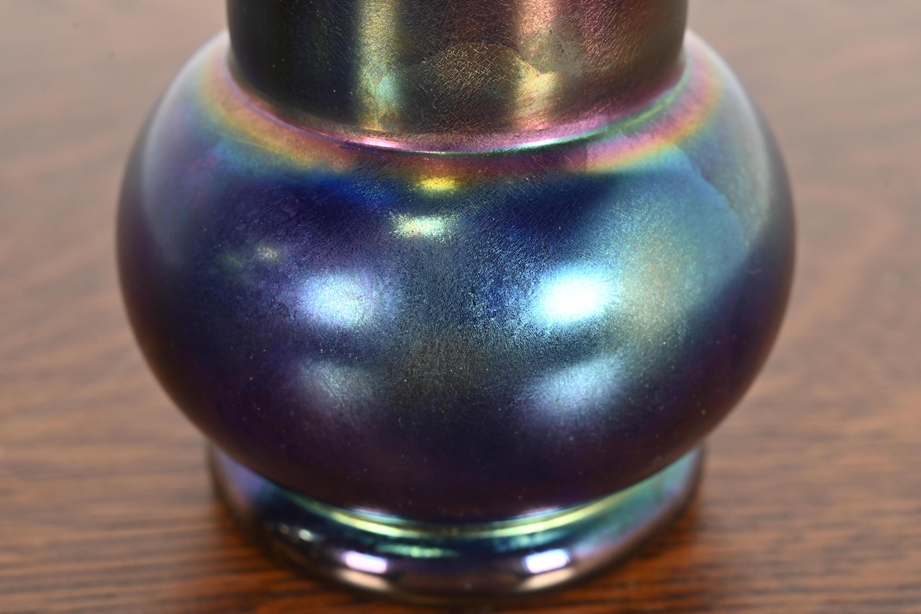 Loetz Art Nouveau Iridescent Art Glass Vase For Sale 3