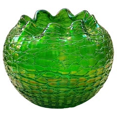 Antique Loetz Art Nouveau Jugendstil Art Glass Bowl