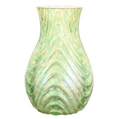Vaso in vetro artistico Loetz Art Nouveau Oceanik Iridescente