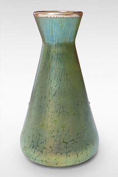 Loetz Art Nouveau/Secessionist Crete Papillon Silvered Vase