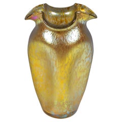 Lötz Jugendstil-Vase, Candia Papillon, Bohemia, Österreich-Ungarn 1898