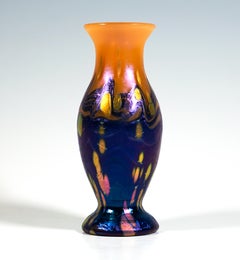 Vaso Art Nouveau Loetz, Cytisus rosso nuovo, Austria-Ungheria, 1902 circa