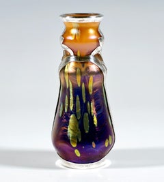 Loetz Art Nouveau Vase New-Red Cytisus Silver Mount, Austria-Hungary, circa 1902