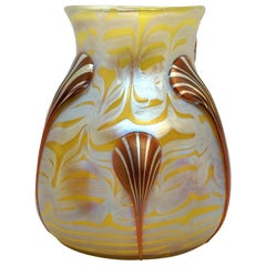 Loetz Jugendstil Vase Phänomen Genre 1/4 mit Tropfenapplikationen:: 1900
