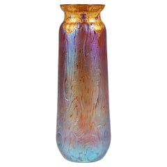 Loetz Art Nouveau Vase Phenomenon Gre 7766 With Gold Enamel Decor, Circa 1899