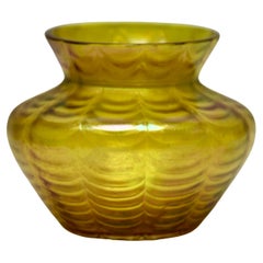 Antique Loetz Art Nouveau vase whit Details of Irradiated glass 1900s