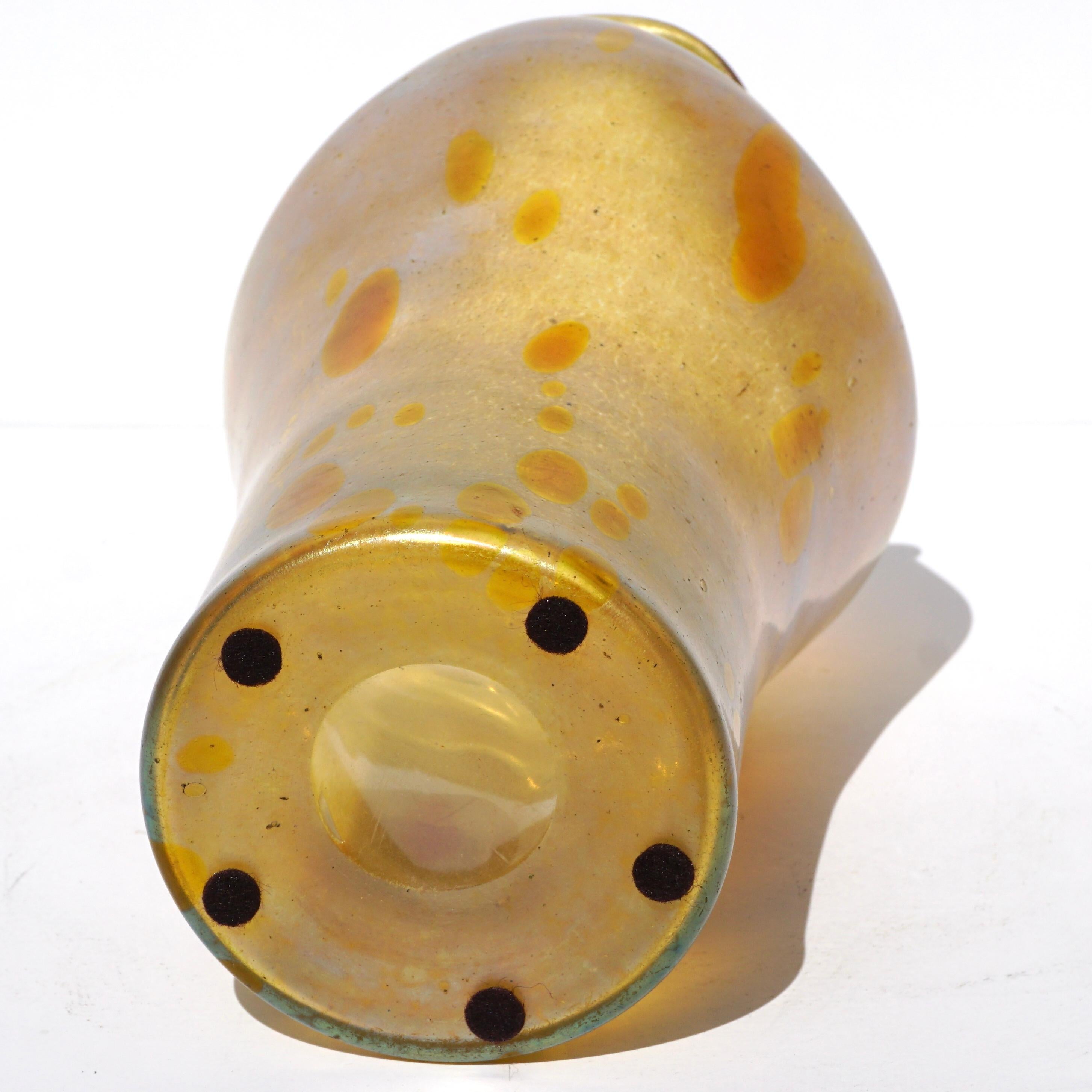 Fired Loetz Astraea Art Nouveau Glass Vase For Sale
