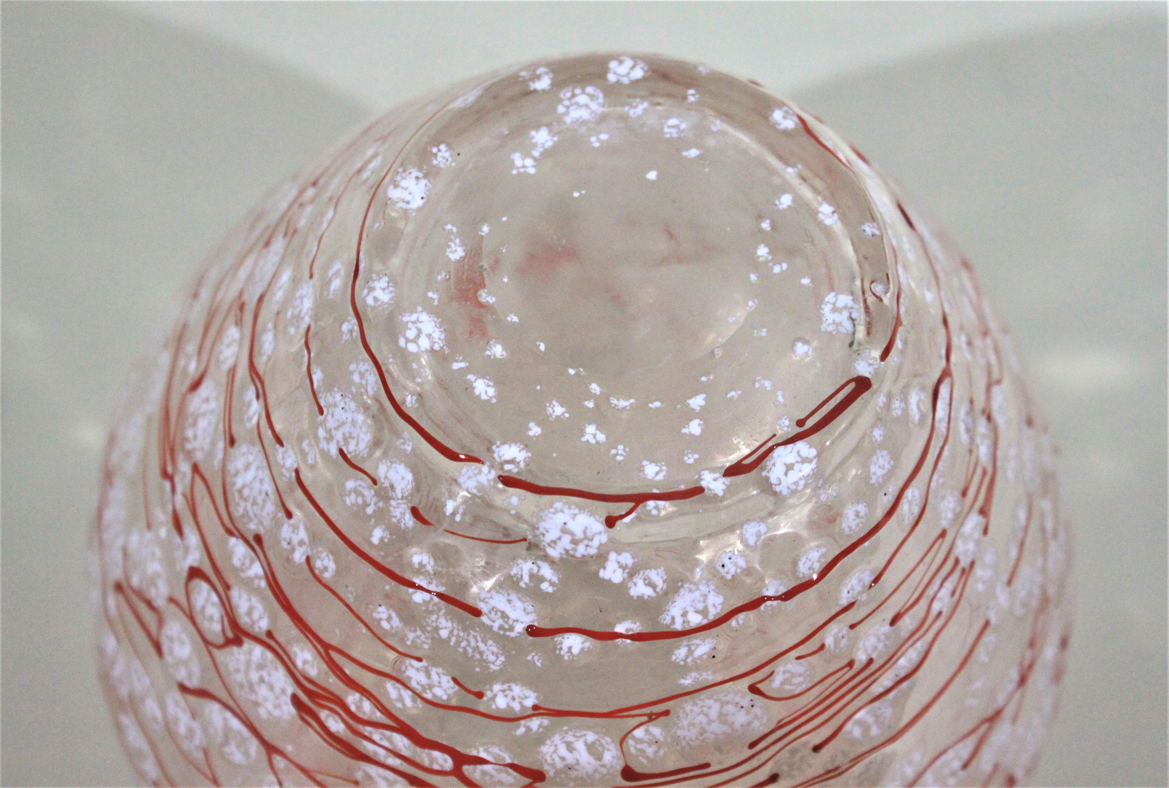 Loetz Ausfuelrung C. Schneelflocken Art Glass Snowflakes Vase 3