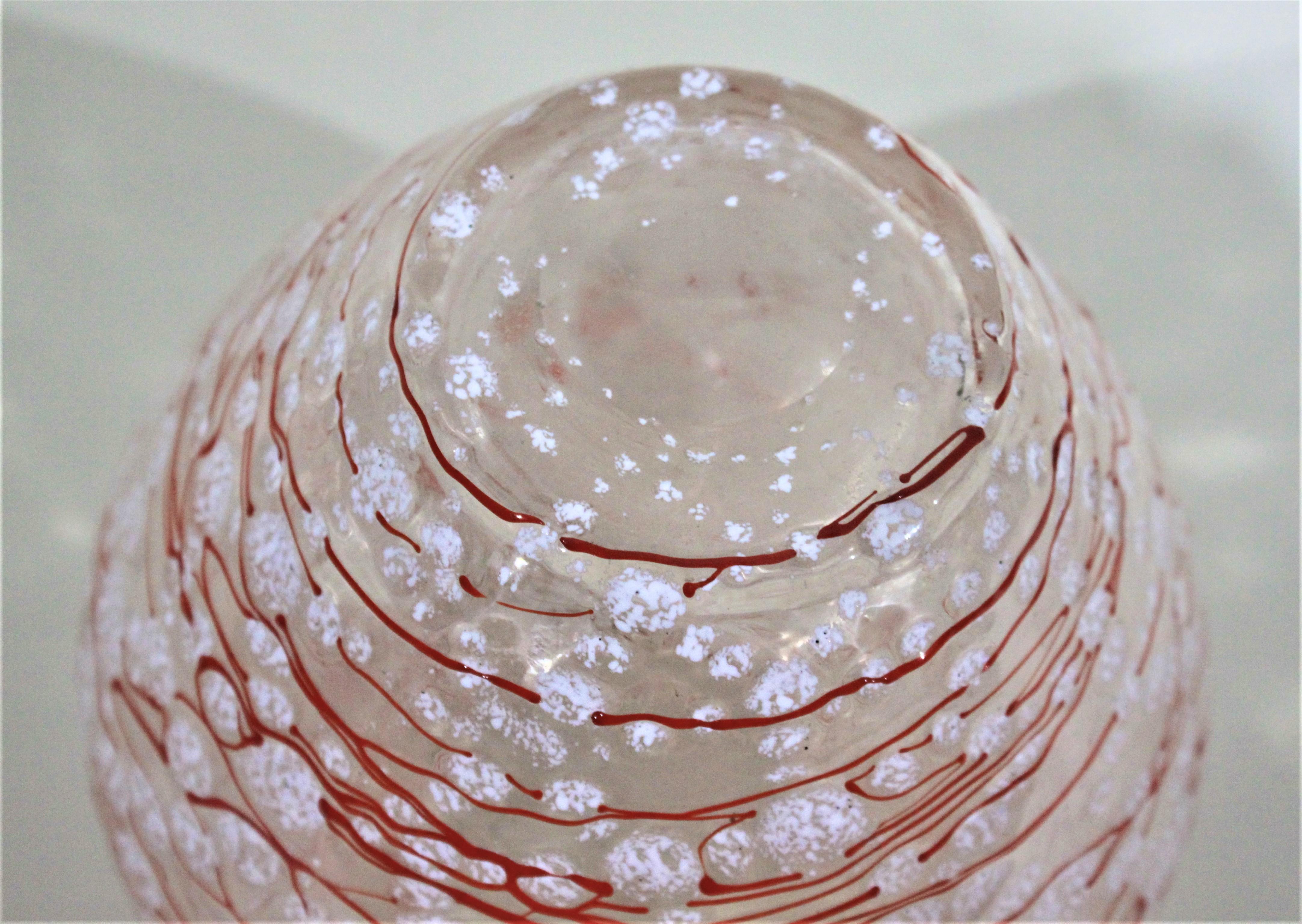Loetz Ausfuelrung C. Schneelflocken Art Glass Snowflakes Vase 4