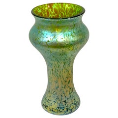 Loetz Blue-Green Oil Spot Vase