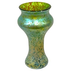 Loetz Blue-Green Oil Spot Vase