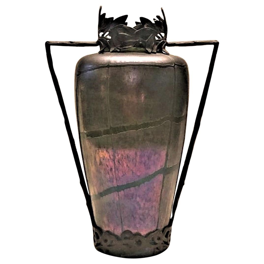 After Loetz, Bohemian Jugendstil Iridescent Art-Glass Flower Vase, ca. 1900