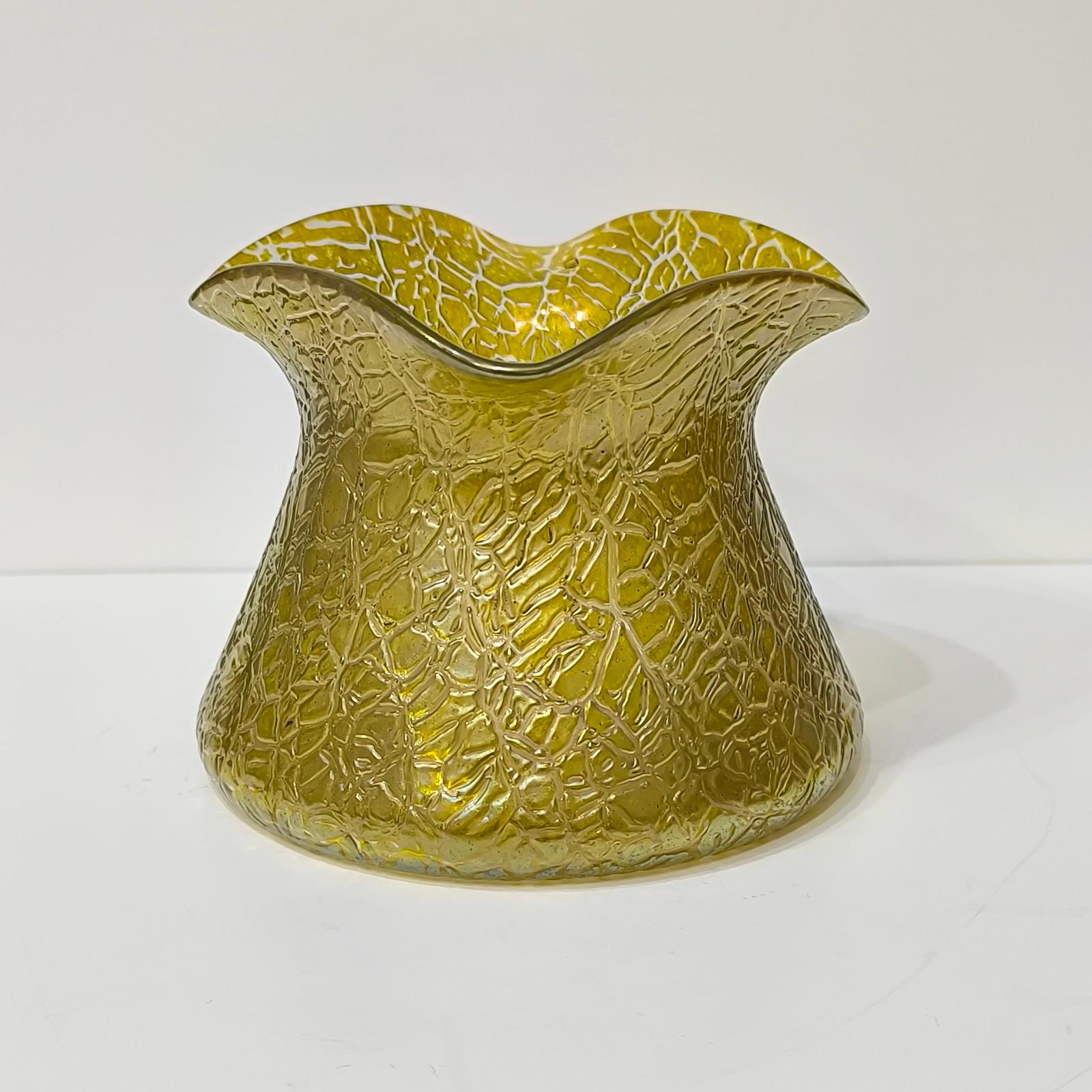 Loetz Candia Mimoza Art Nouveau Jugendstil Art Glass Bowl For Sale 2