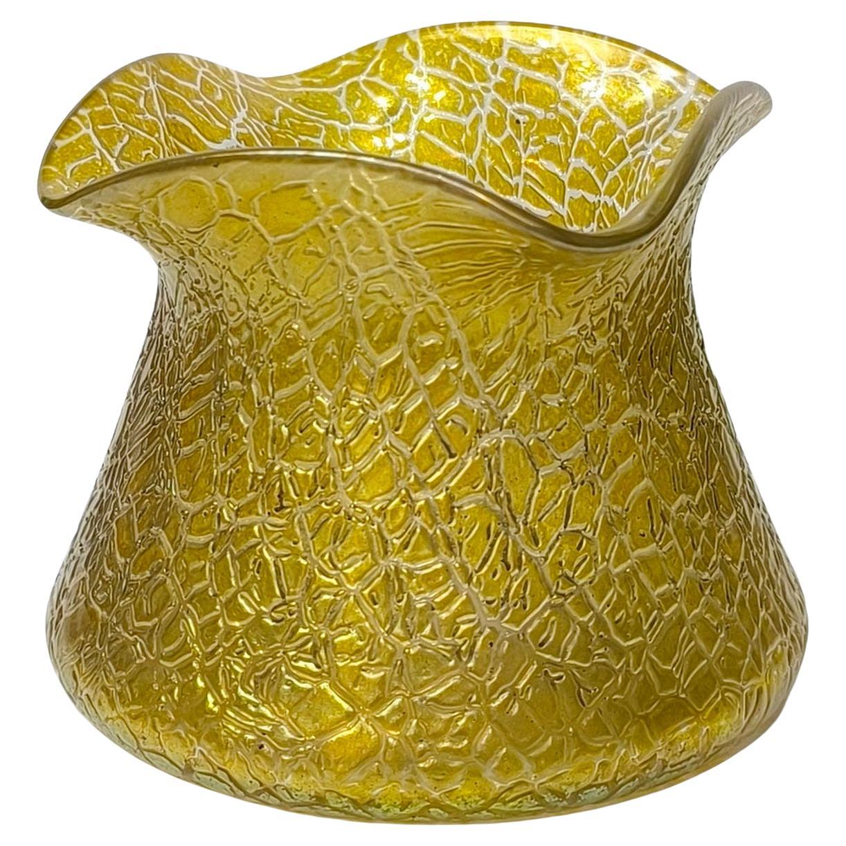 Loetz Candia Mimoza Art Nouveau Jugendstil Art Glass Bowl