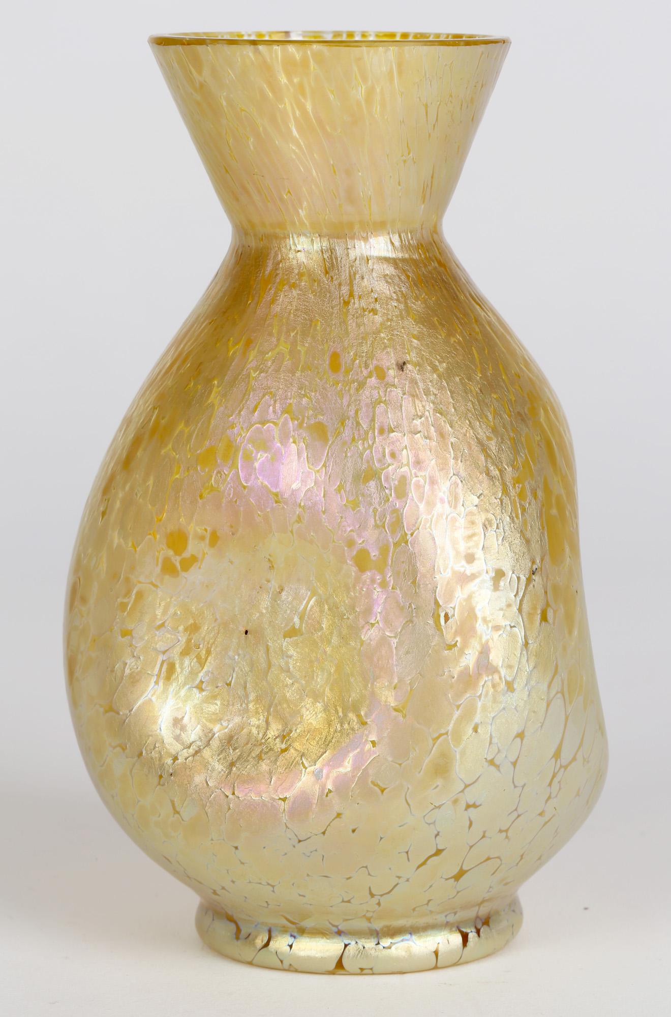Loetz Candia Papillon Art Nouveau Iridescent Glass Vase 6