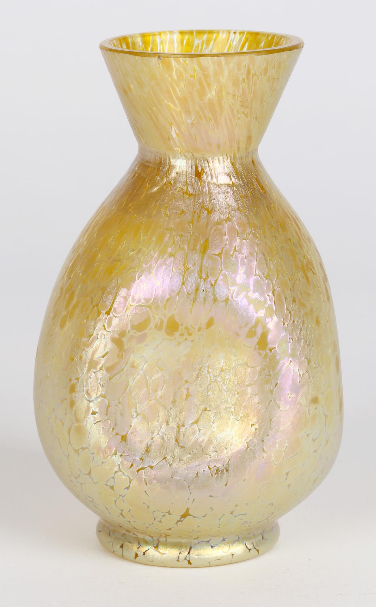 Austrian Loetz Candia Papillon Art Nouveau Iridescent Glass Vase