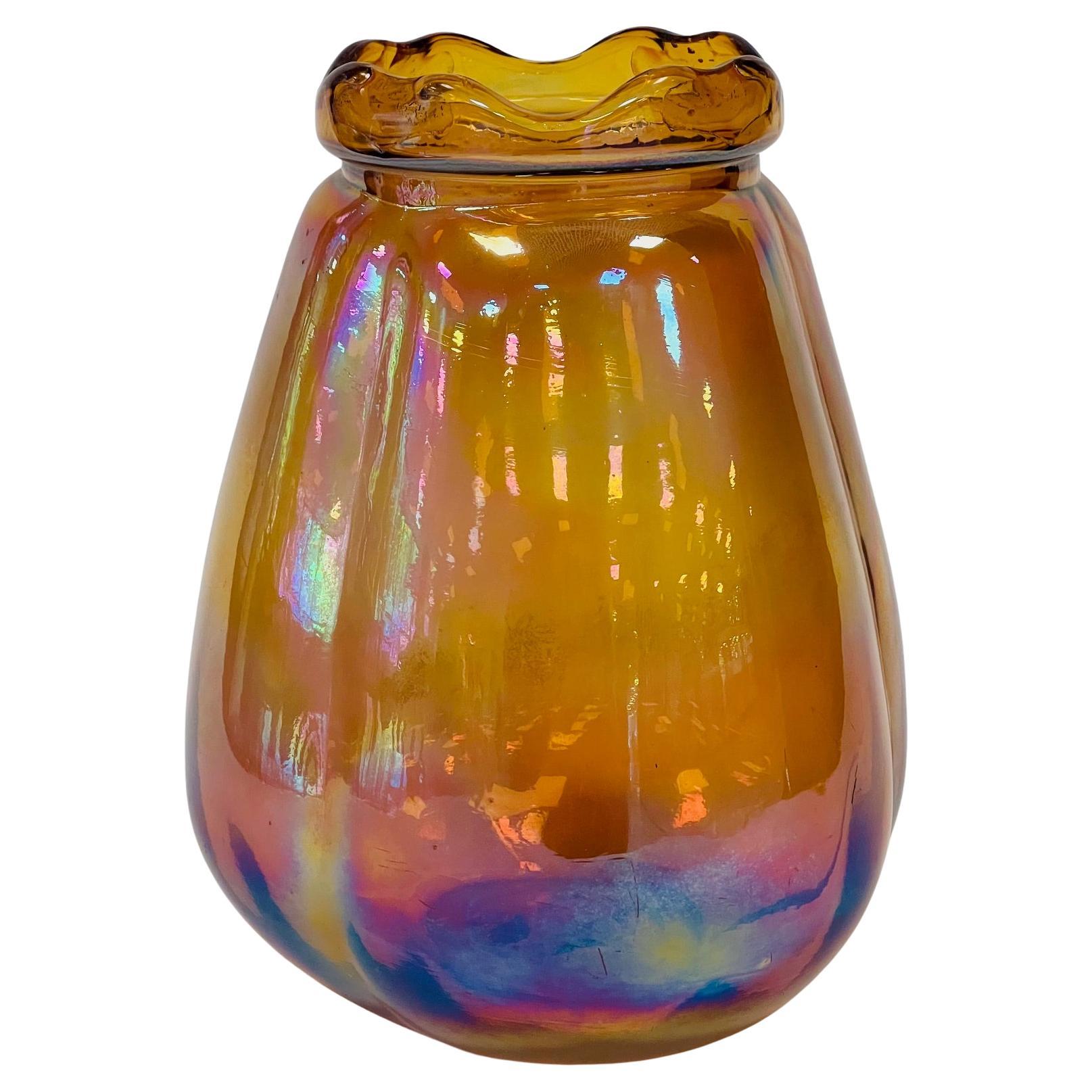 Vaso in vetro Loetz stile 1950 circa. in vendita