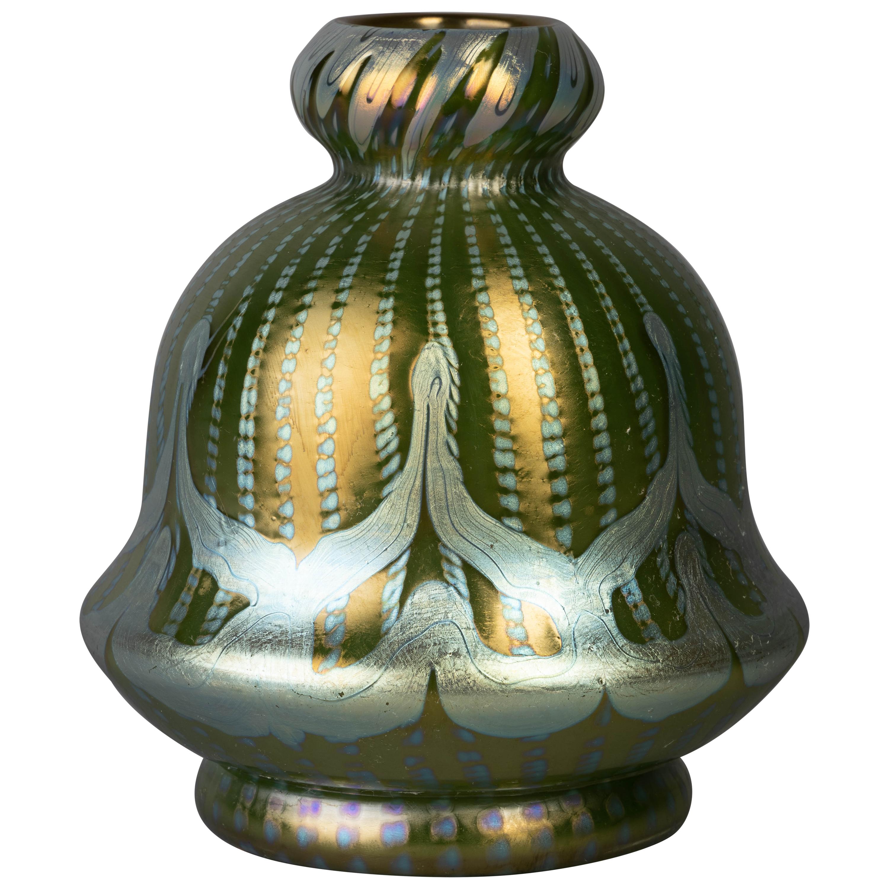 Loetz Glass Vase, circa 1900 For Sale