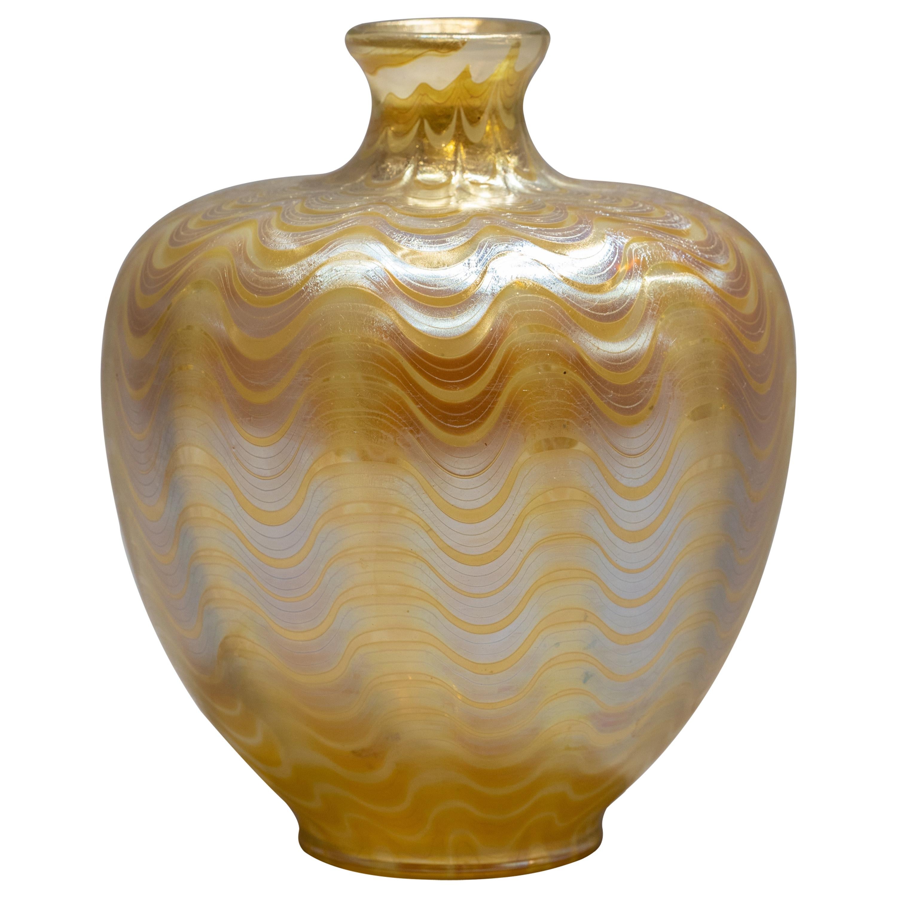 Loetz Glass Vase, circa 1900 For Sale