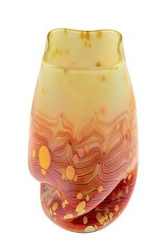 Loetz Glass Vase, Cytisus Maigrün mit Roth, Blown Glass, Austria, 1904