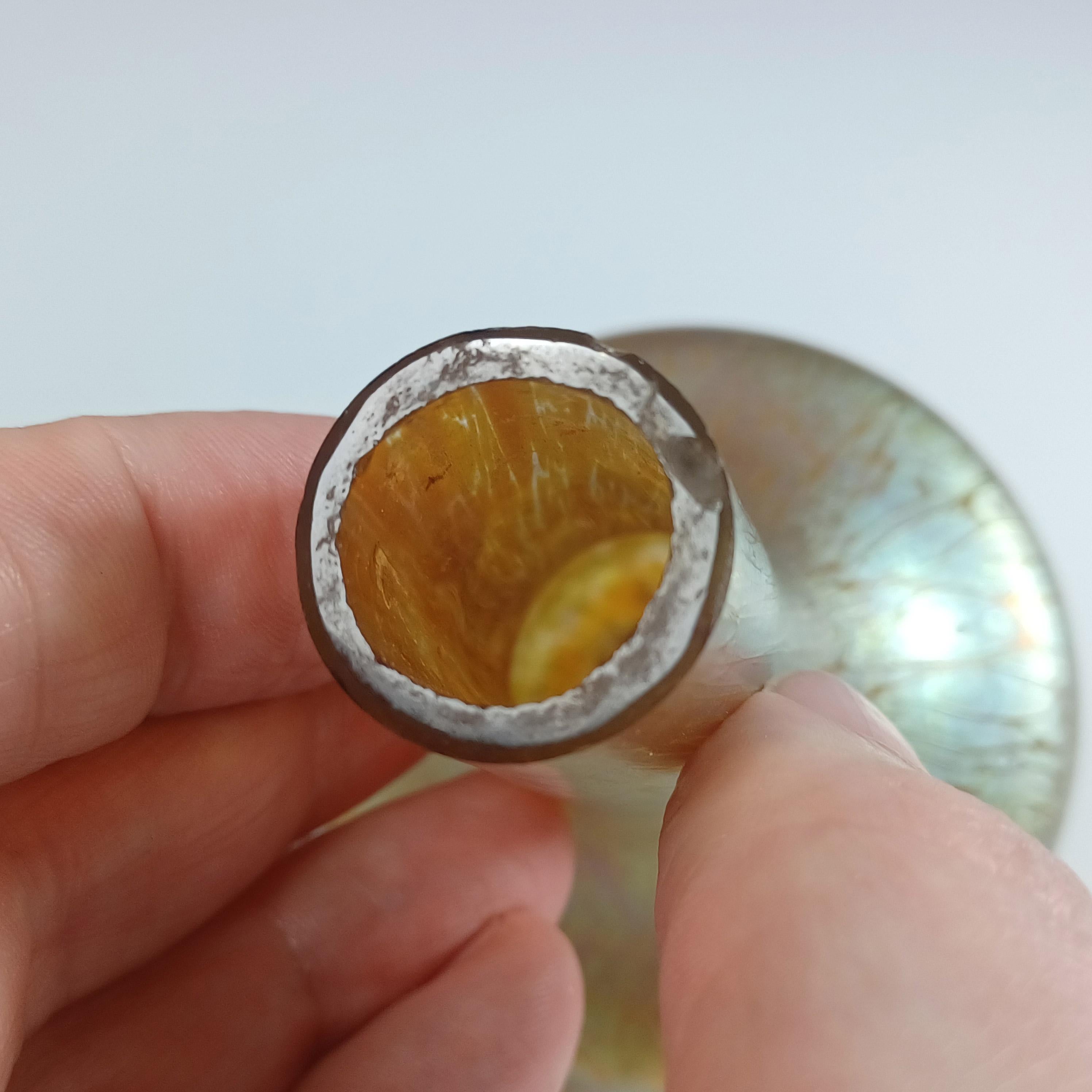 Loetz / Lötz Art Nouveau Jarrón de cristal dorado Candia Papillon en venta 4