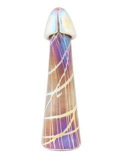Loetz Manner Iridescent Art Glass Phallus Figure