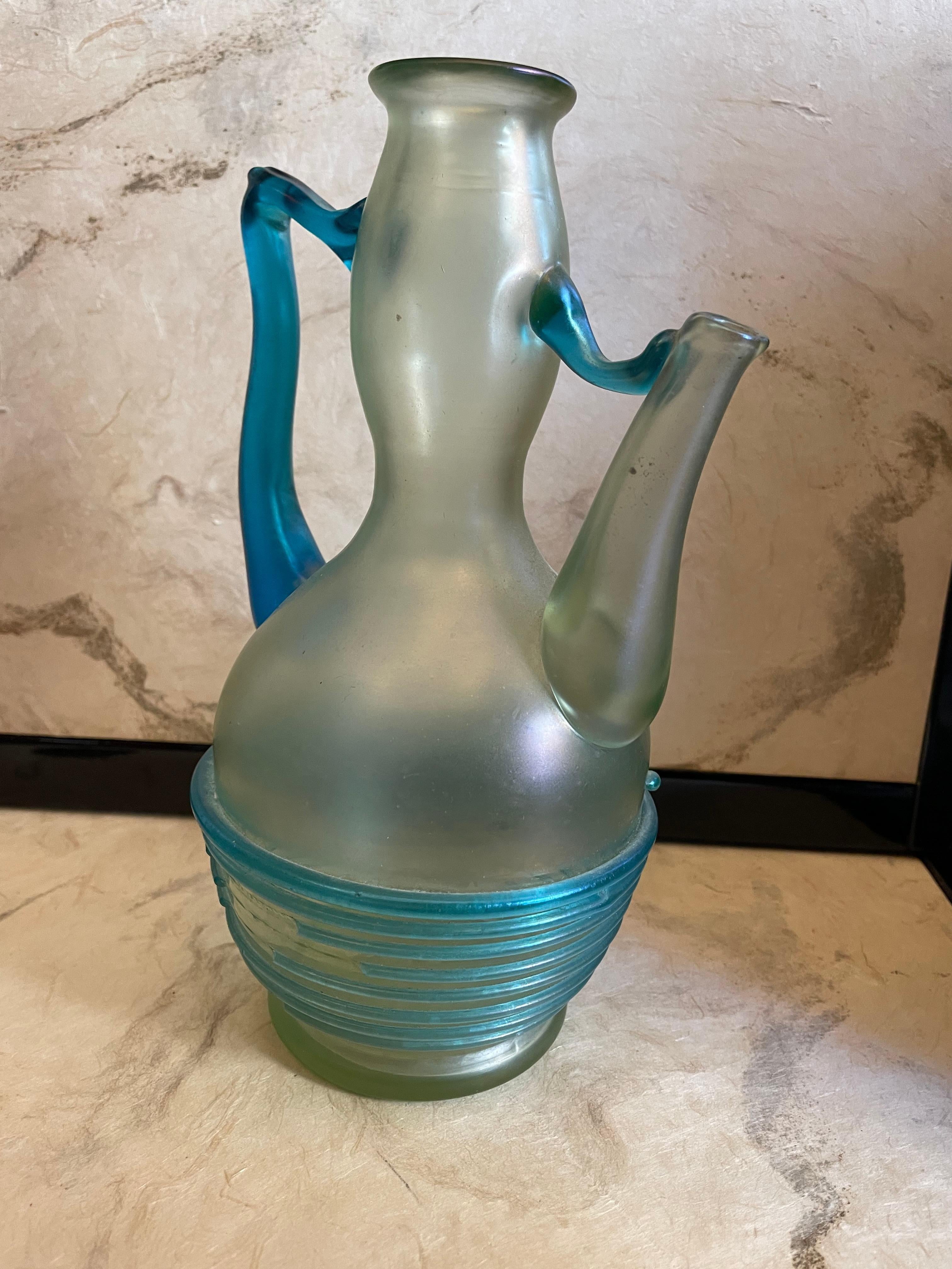 Loetz Orpheus Pitcher Glass 1903s For Sale 1