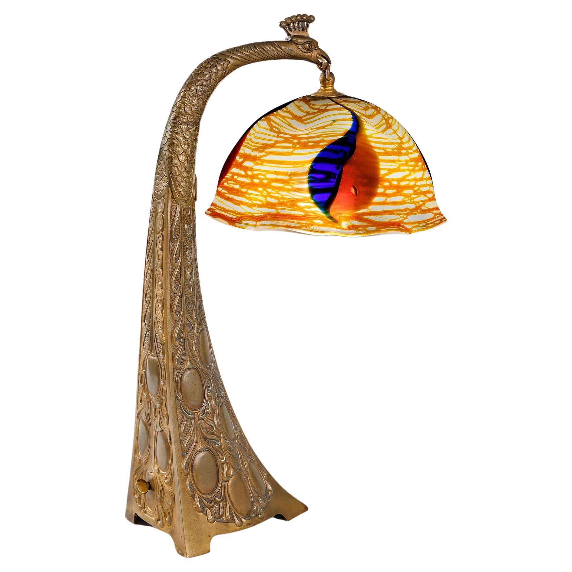 Loetz "Peacock" Table Lamp