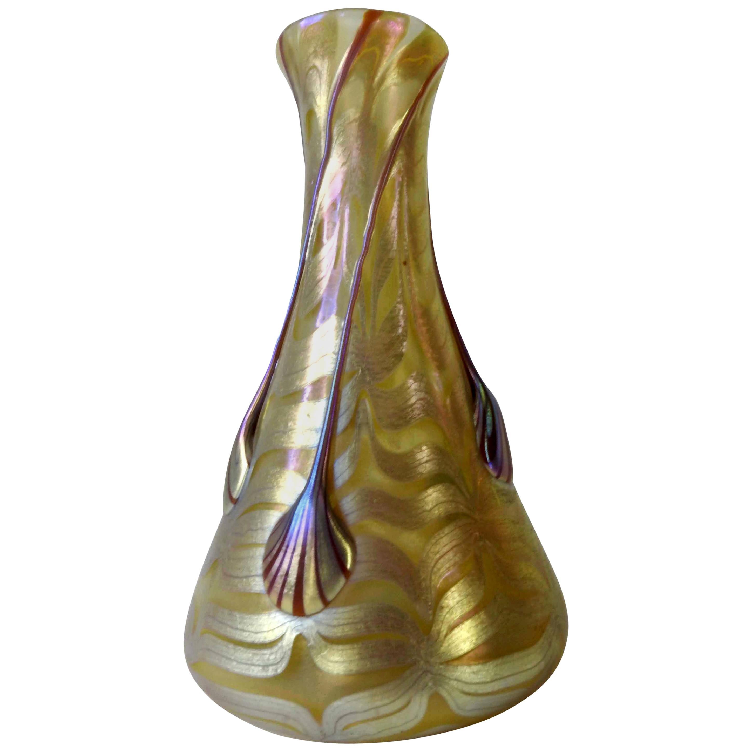 Loetz Phaenomen Genres Austrian Vase For Sale