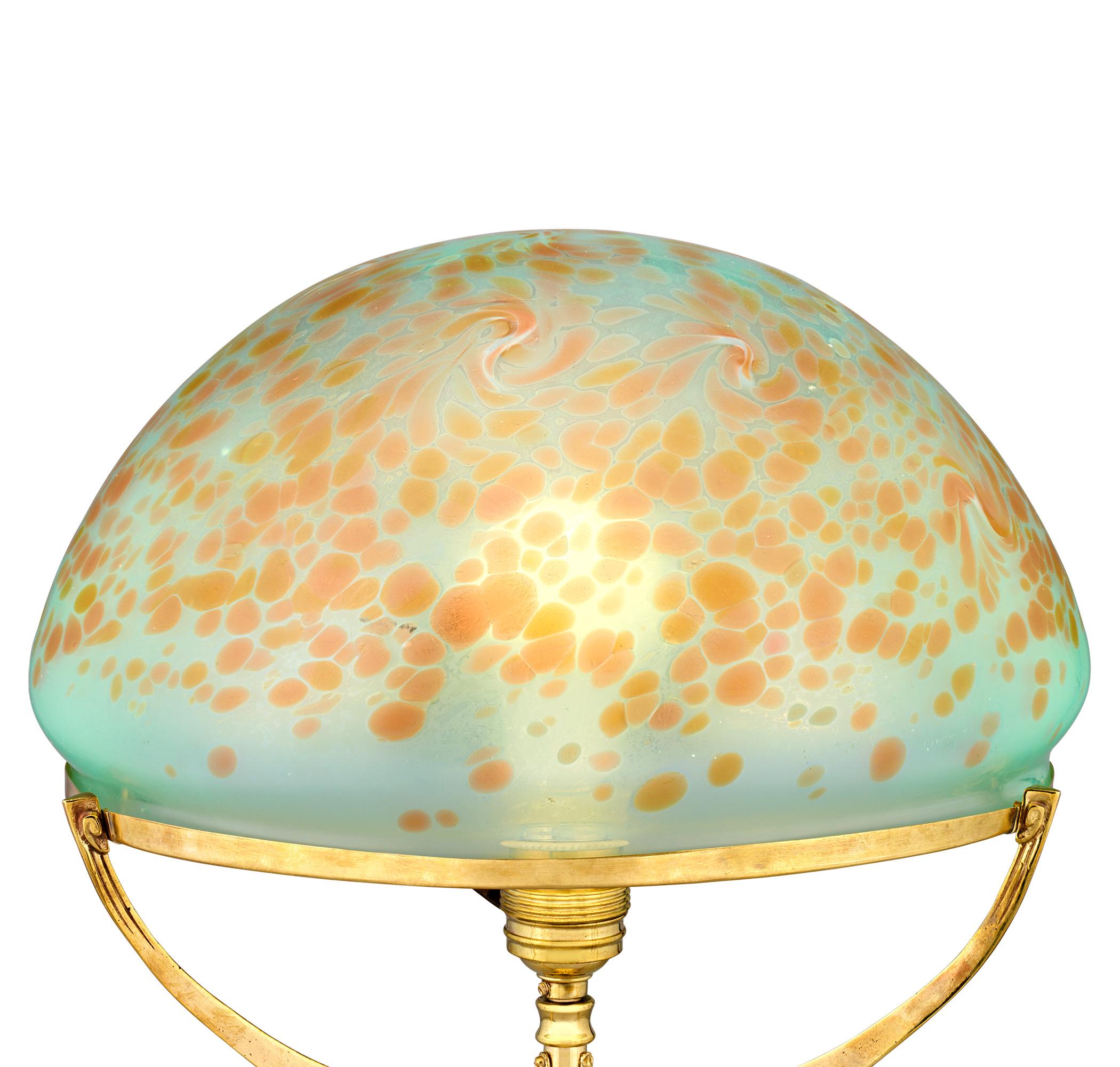 Art Nouveau Loetz Phaenomen Table Lamp