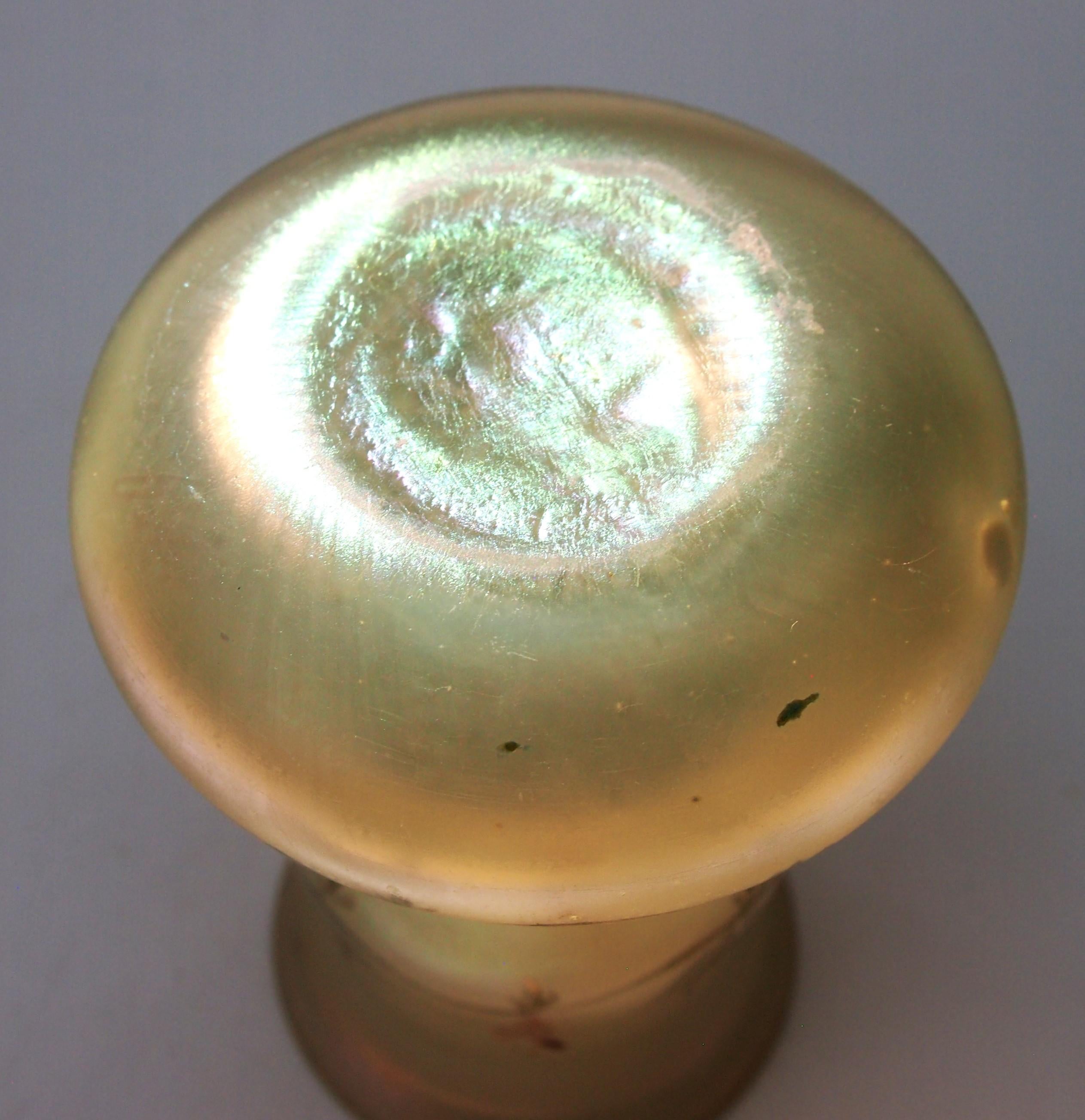 Art Glass Loetz Small Enamelled Arcadia glass vase Bohemian c1900 For Sale