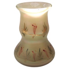 Loetz Small Enamelled Arcadia glass vase Bohemian c1900