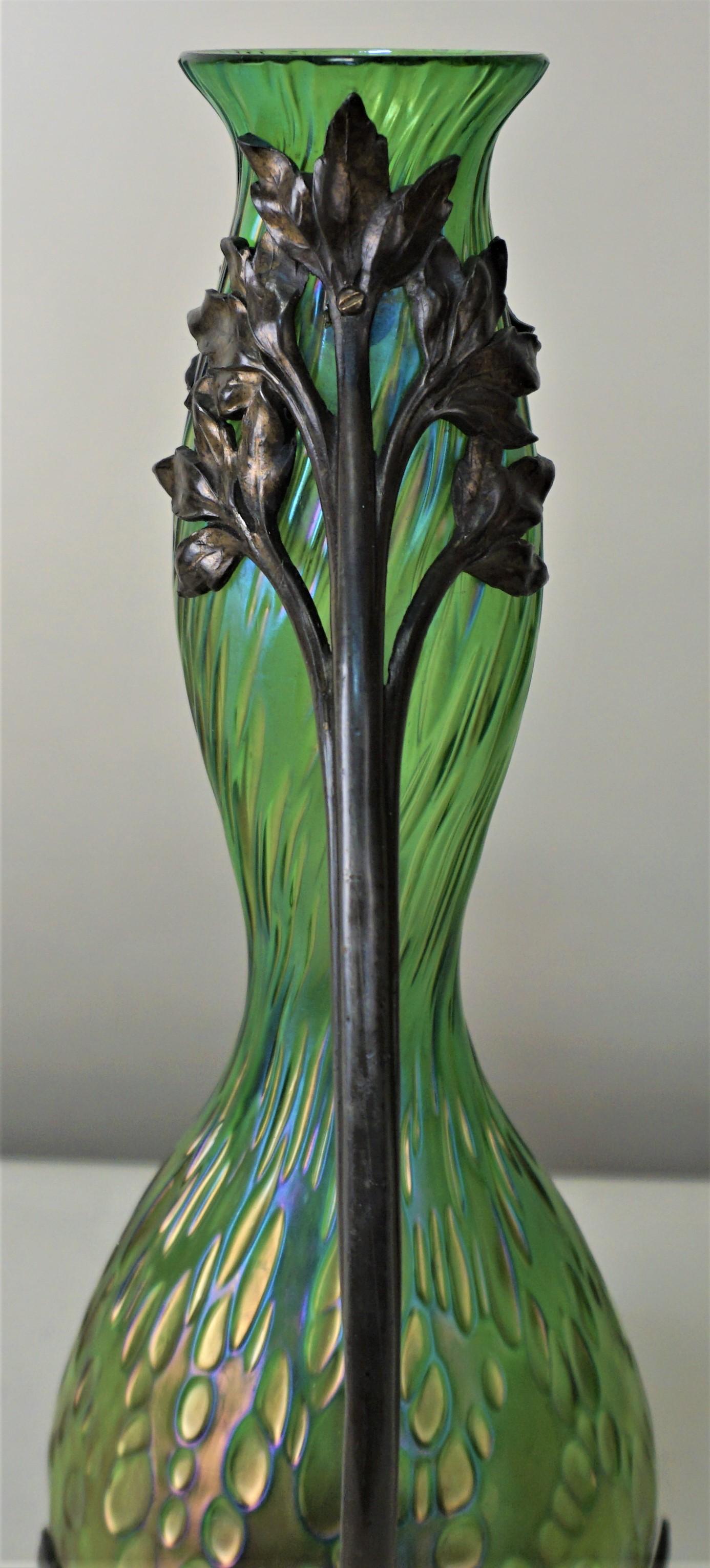 Austrian Loetz Style Art Nouveau Glass Vase