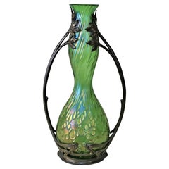 Loetz Style Art Nouveau Glass Vase
