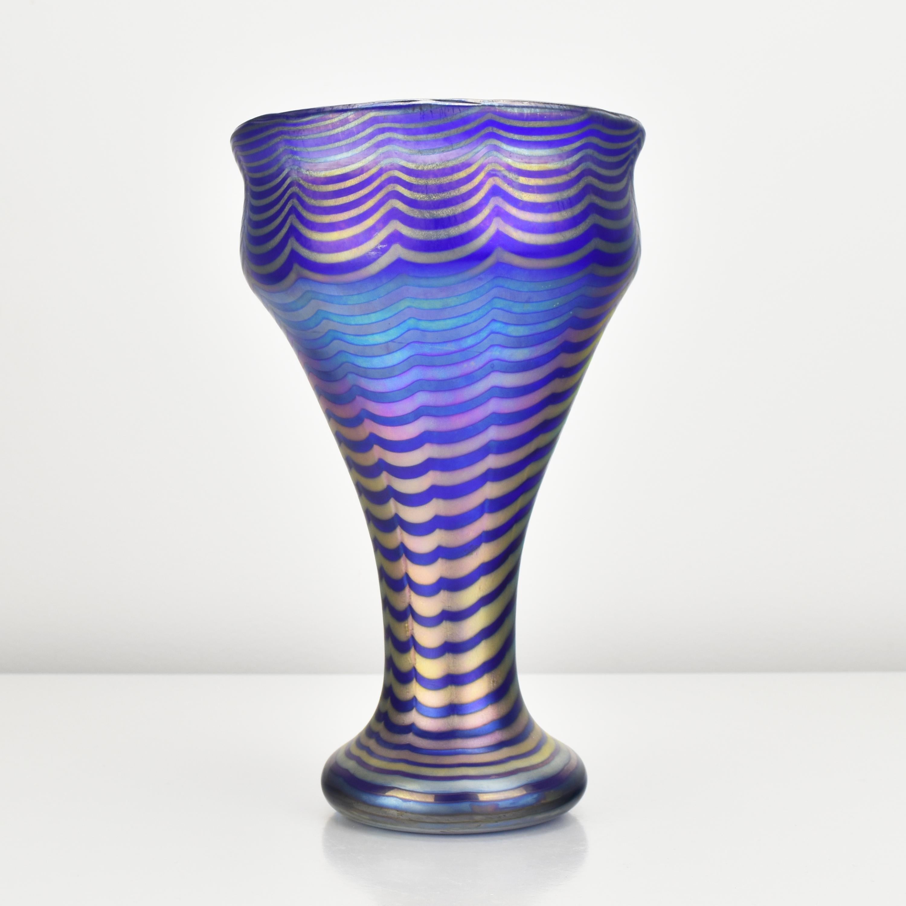 Late 19th Century Loetz Vase Art Nouveau Secessionist Art Glass Phaenomen 6893 Antique Lötz For Sale