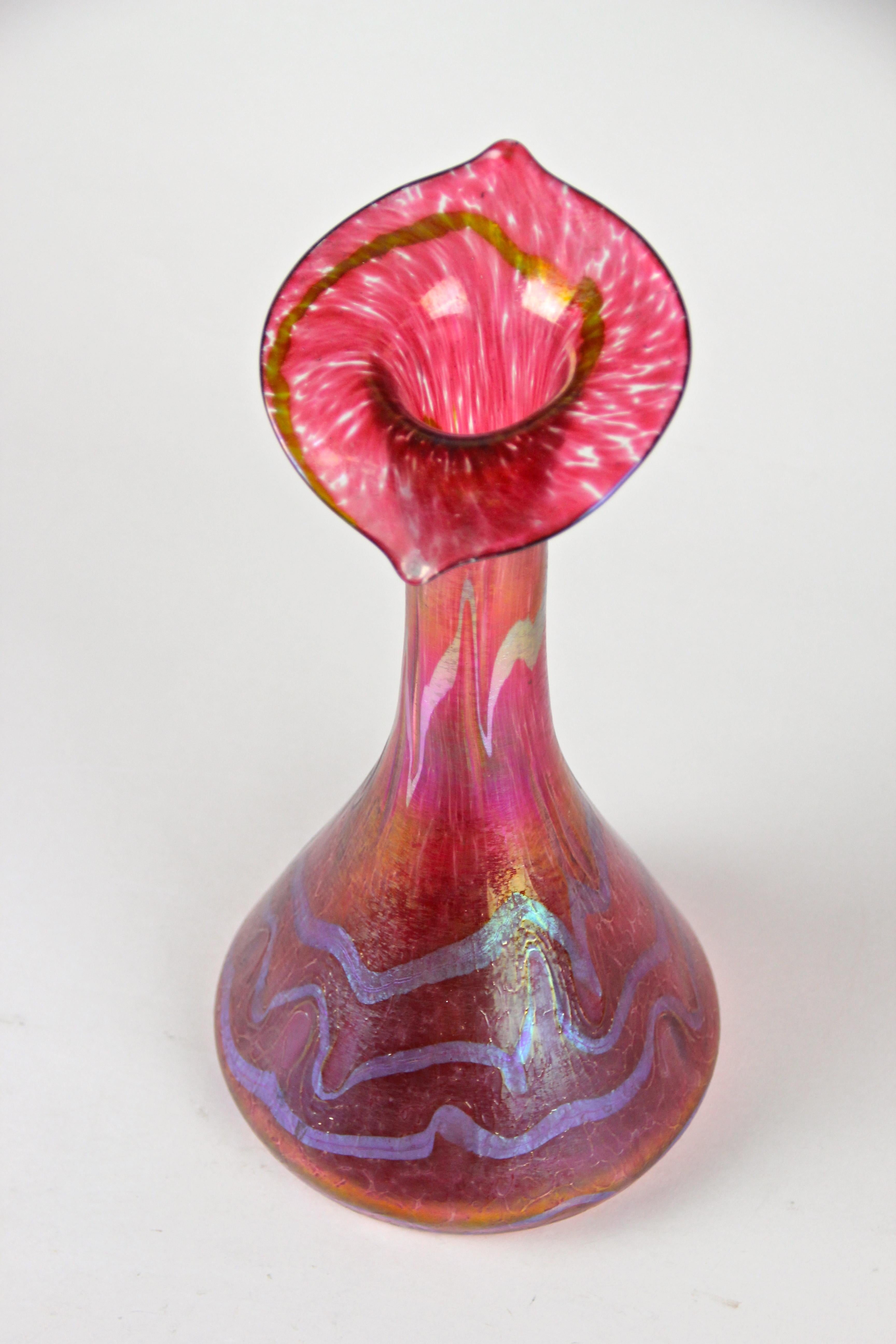 Vase en verre « Jack In The Pulpit » de Fritz Heckert de style Art nouveau, Bohème, vers 1901 en vente 4