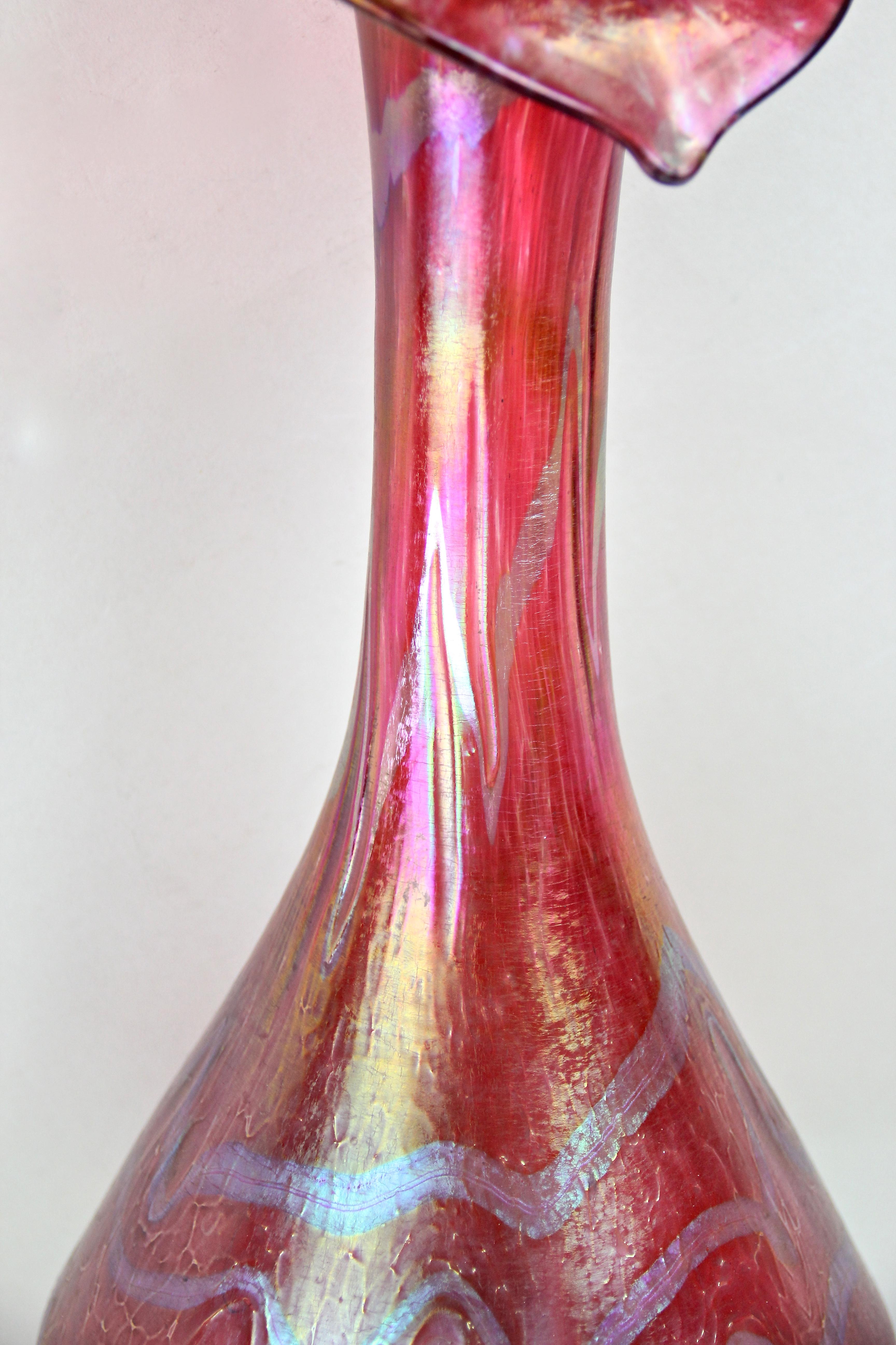 Vase en verre « Jack In The Pulpit » de Fritz Heckert de style Art nouveau, Bohème, vers 1901 en vente 6