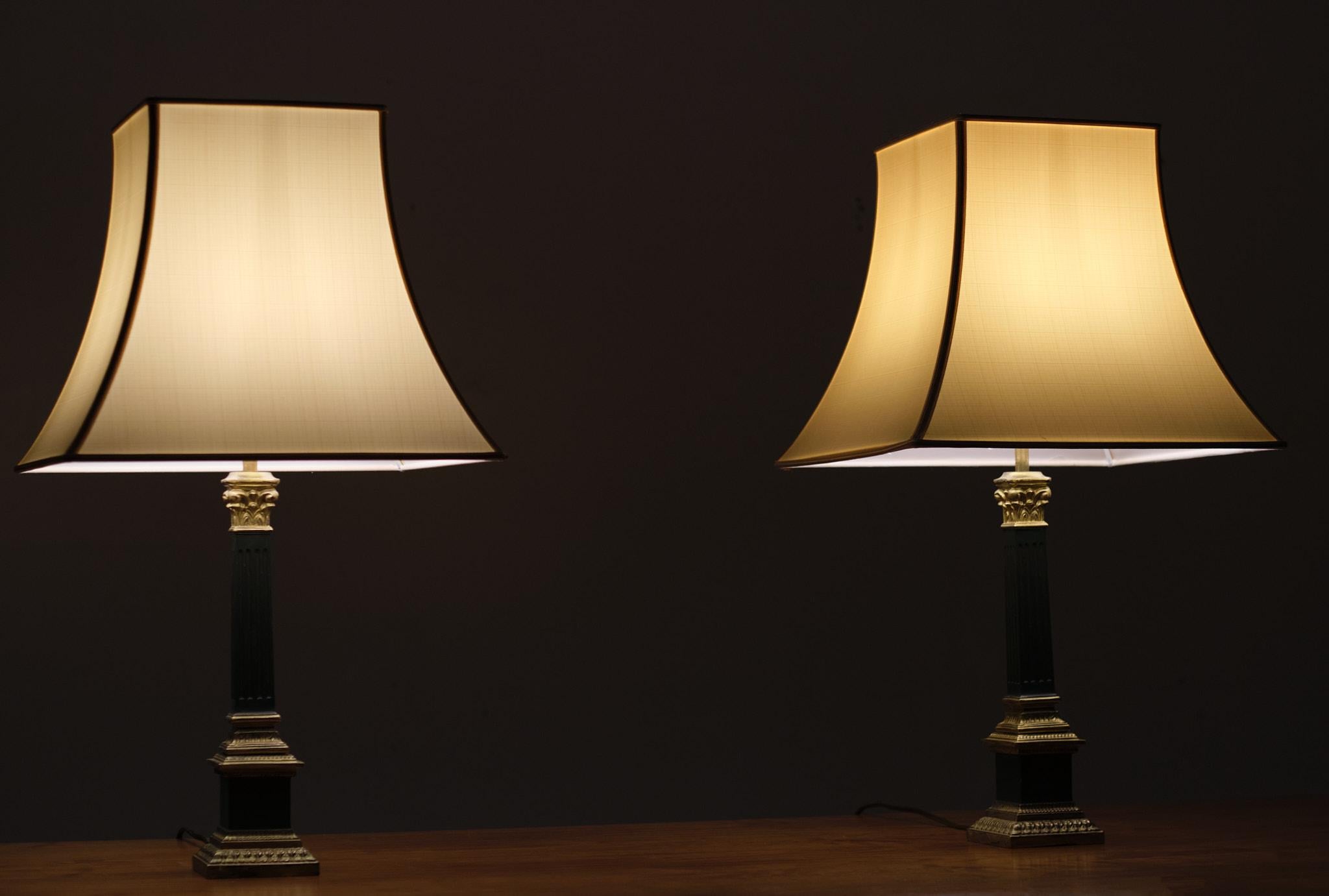 Mid-20th Century “Loevsky & Loevsky Classical Greek Colum Table lamps  For Sale
