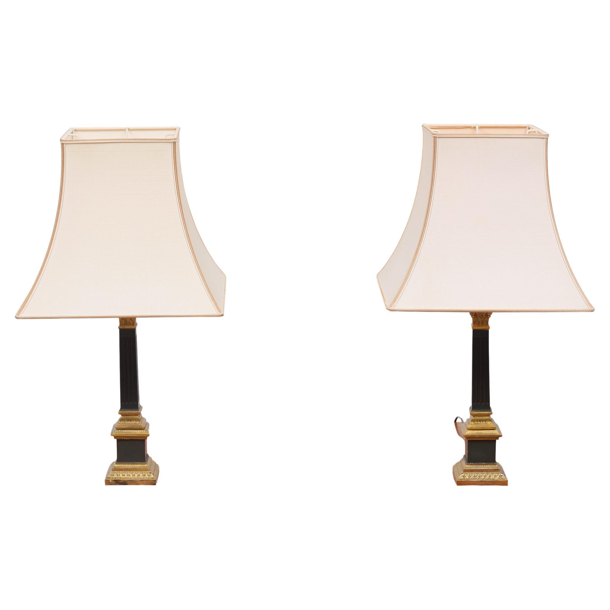 “Loevsky & Loevsky Classical Greek Colum Table lamps 