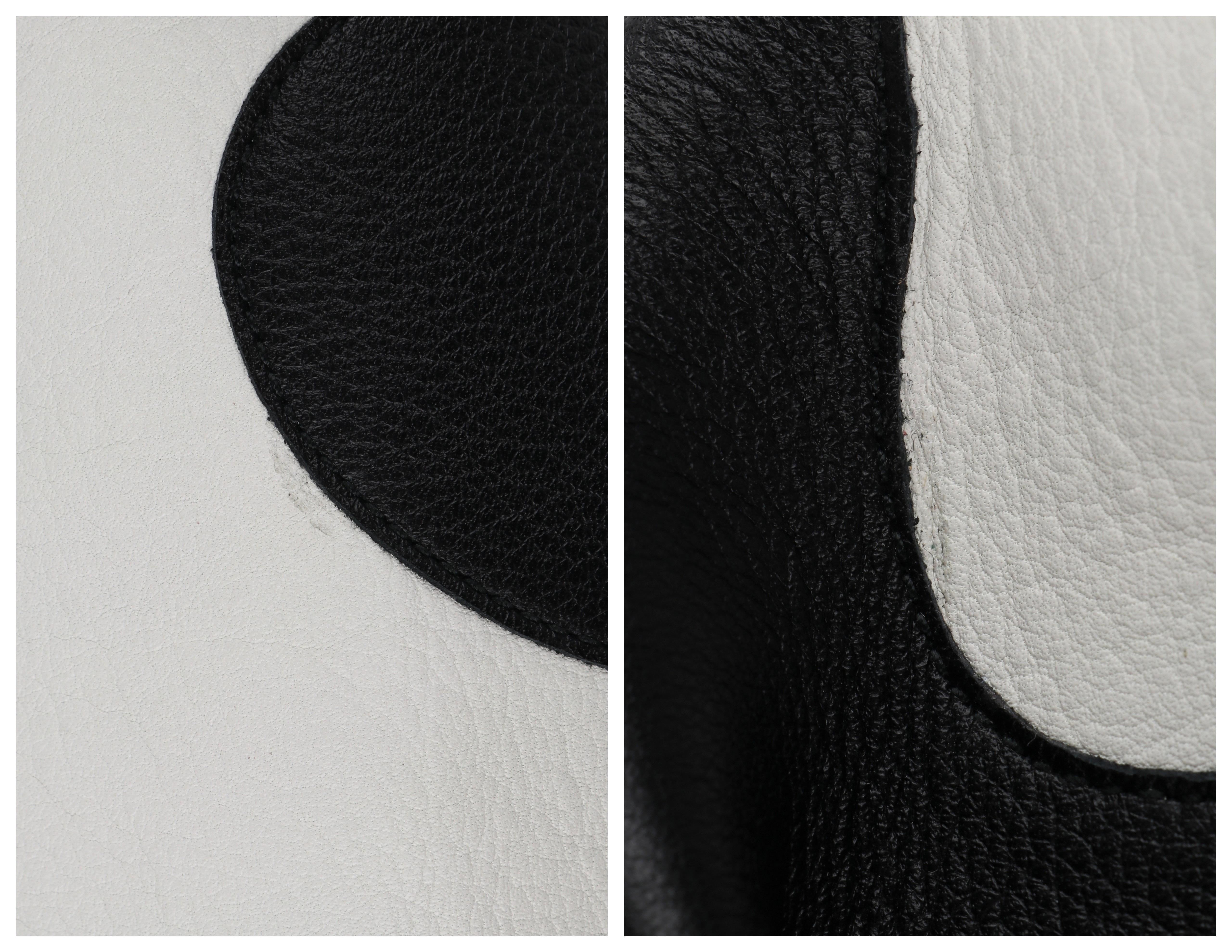 LOEWE 2016 Black White Leather Panda Purse + Adjustable Strap 5
