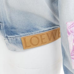 LOEWE 2018 Paula's Ibiza blue mermaid floral patchwork denim jacket