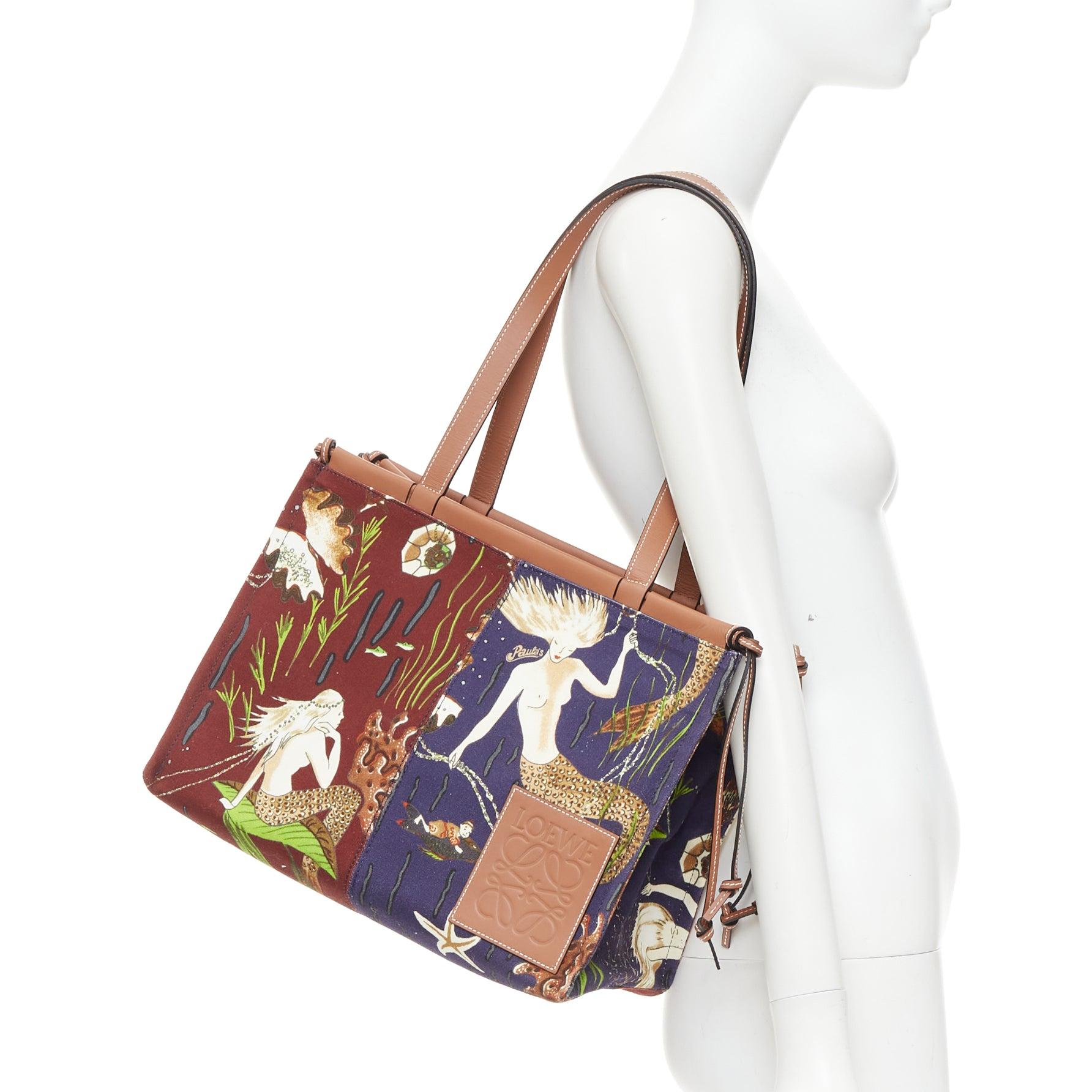LOEWE 2020 PAULA'S IBIZA Mermaid Medium Cushion Tote sac à bandoulière en toile imprimée
Référence : ECLO/A00140
Marque : Loewe
Modèle : Fourre-tout à coussins moyen Mermaid
Collectional : 2020 Paula's Ibiza
Matière : Tissu, cuir
Couleur : marron,