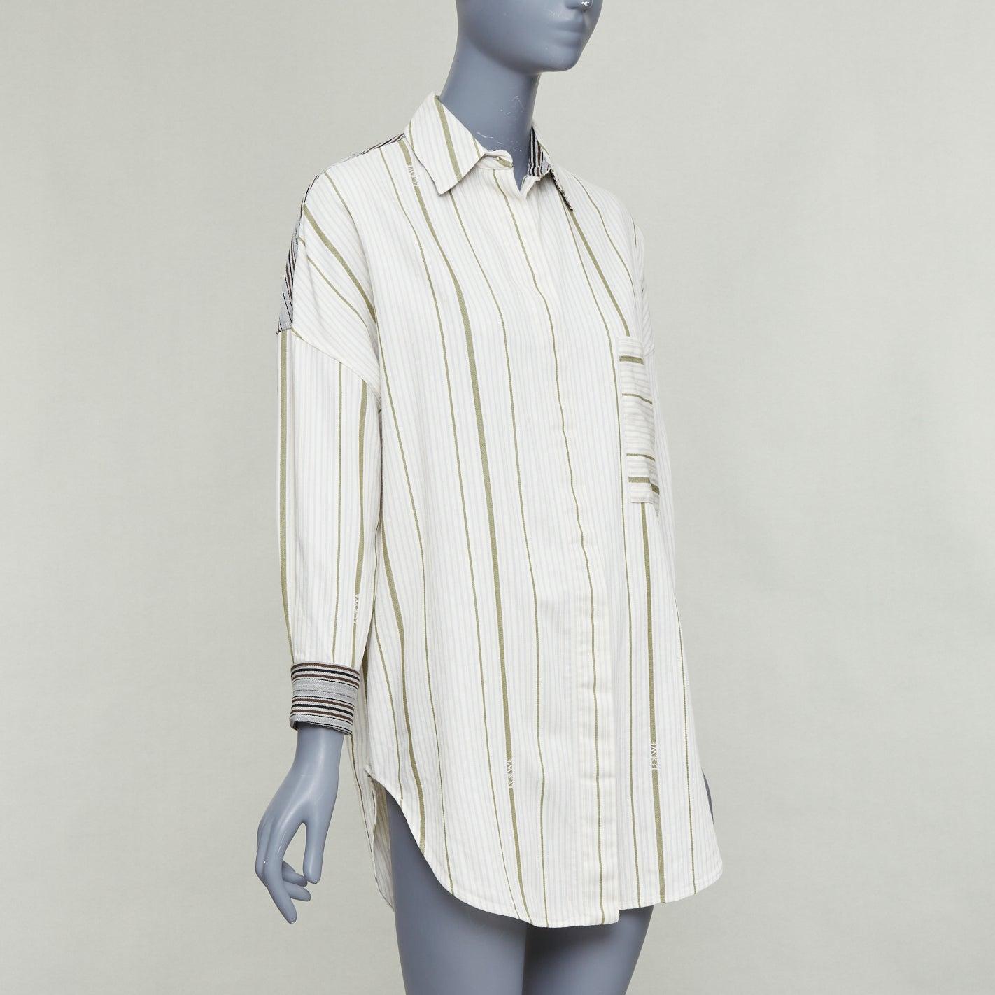 LOEWE 2022 camicia oversize in lana e cotone con logo sottile Sz32 In condizioni ottime in vendita a Hong Kong, NT