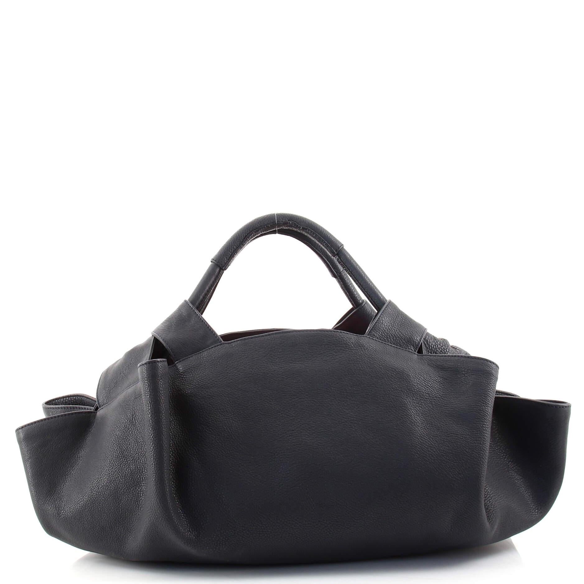 Black Loewe Aire Shoulder Bag Leather Medium