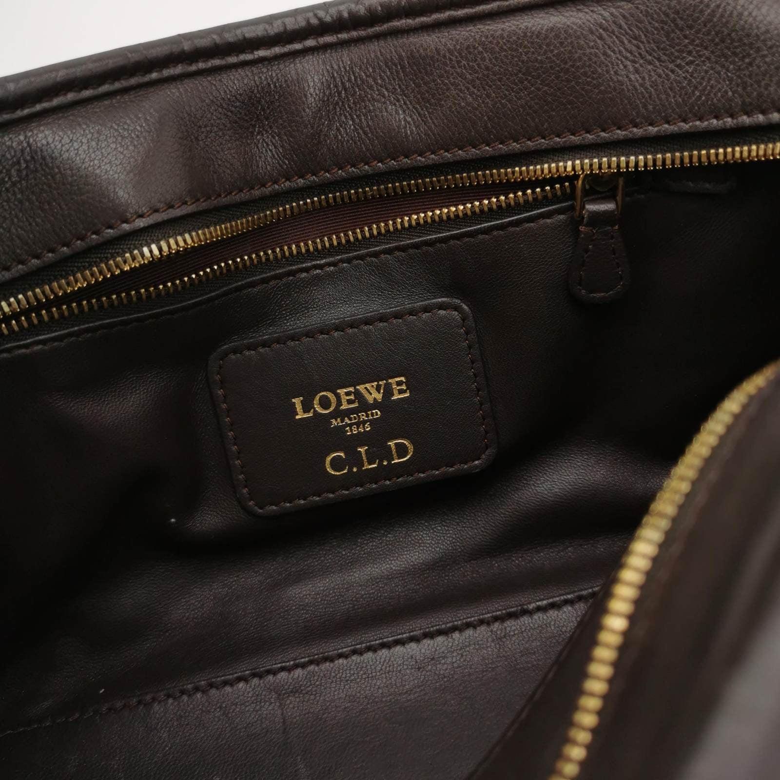 Loewe Amazona 23 in Burgundy Lambskin Leather and Shearling with Strap 4