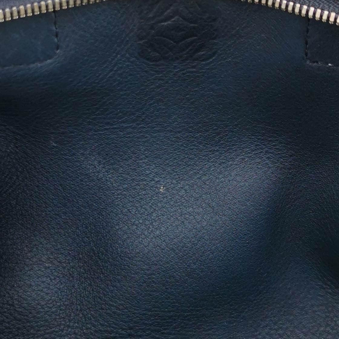 Loewe Amazona 23 in Navy Blue Suede Leather with Strap 8