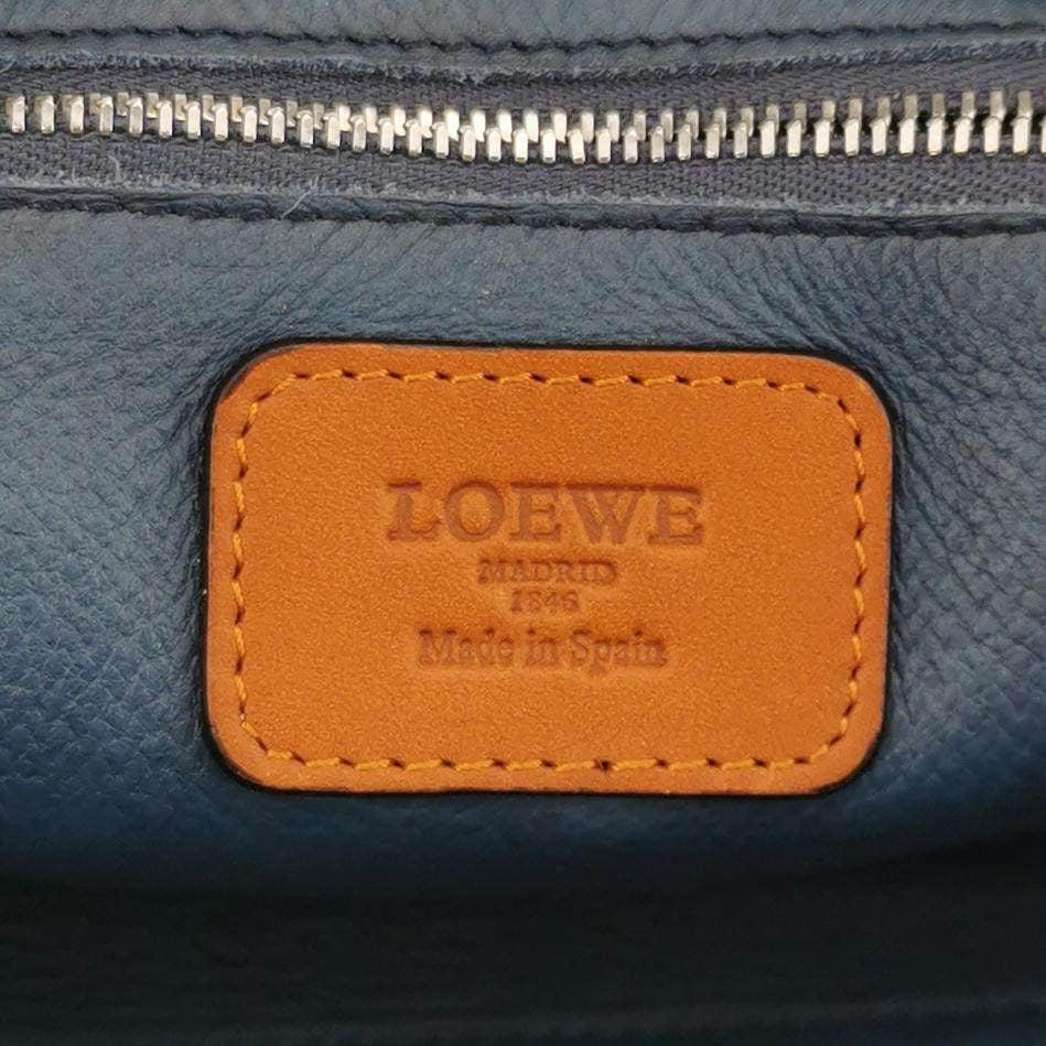 Loewe Amazona 23 in Navy Blue Suede Leather with Strap 3